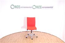 Operator chair in orange colour fabric 