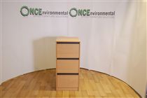 1040H x 655D x 480W 3 drawer filing cabinet in beech 