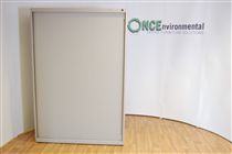 1200W x 1770H x 570D tambour door cupboard in grey 