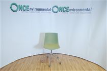 ArperArper Catifa 46 chair with white shell and green fabric 