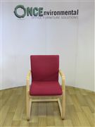 Beech Wood Frame Cantilever Arm Chair Available In Any Colour Fabric 