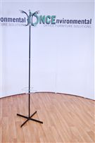  Black coat and hat stand with 6 hooks 