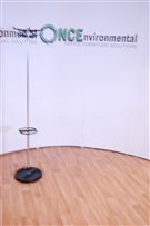 Silver coat and hat stand with 5 hooks 