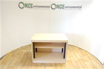 725H x 965W x 600D open fronted desk high cupboard in maple 