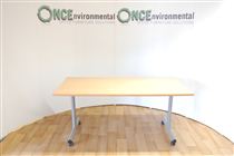 1600 x 800 Flip top straight table in beech 