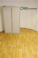 Bisley1650H x 1000W x 455D Bisley tambour door cupboard in goose grey 