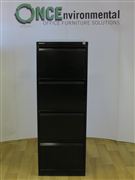 BisleyBisley Black 1320H x 470W x 620D 4-drawer Filing Cabinet 