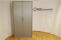 Triumph1980H x 1000W x 470D Triumph tambour door cupboard in silver 