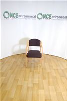 Stacking chair in black colour fabric 