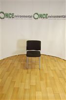 Stacking chair in black colour fabric 