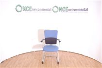 SteelcaseSteelcase Let's Be cantelever chair in black and blue colour fabric 