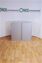 1000H x 1070W x 360D 2 door cupboard in silver  