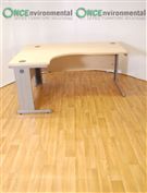 1600 x 1200 Ergonomic desk LH in maple 