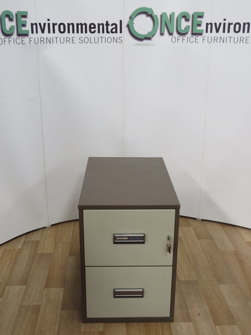 Used Office Storage Chubb 2Drawer Fireproof Filing 730H x 520W