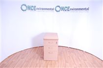 JF NottJF Nott 3 drawer desk high pedestal in oak 