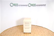 None4 drawer desk high pedestal in maple 
