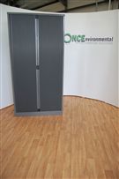 Bisley1970H x 1000W x 460D Bisley tambour door cupboard in dark grey 