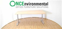 None1600 x 1000 wave desk in beech RH 