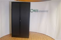 Silverline2000H x 1000W x 500D Silverline black tambour door cupboard 
