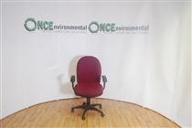 NoneHigh back operator chair in red colour fabric 