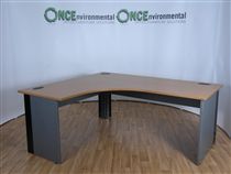 Tangent 1800 x 1800 beech panel workstation  
