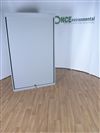 None1650H x 1000W x 510D up and over tambour in grey finish 