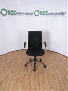 NoneHigh back task chair with loop arms in black colour fabric 