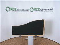 NoneBlack desk mount wave screen 