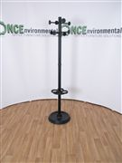 NoneBlack plastic hat coat stand 
