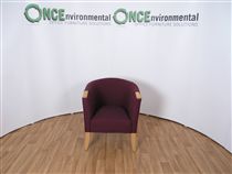NoneTub chair in wine fabric  
