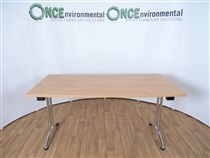 GreshamGresham 1600 x 800 table on chrome foldaway legs 