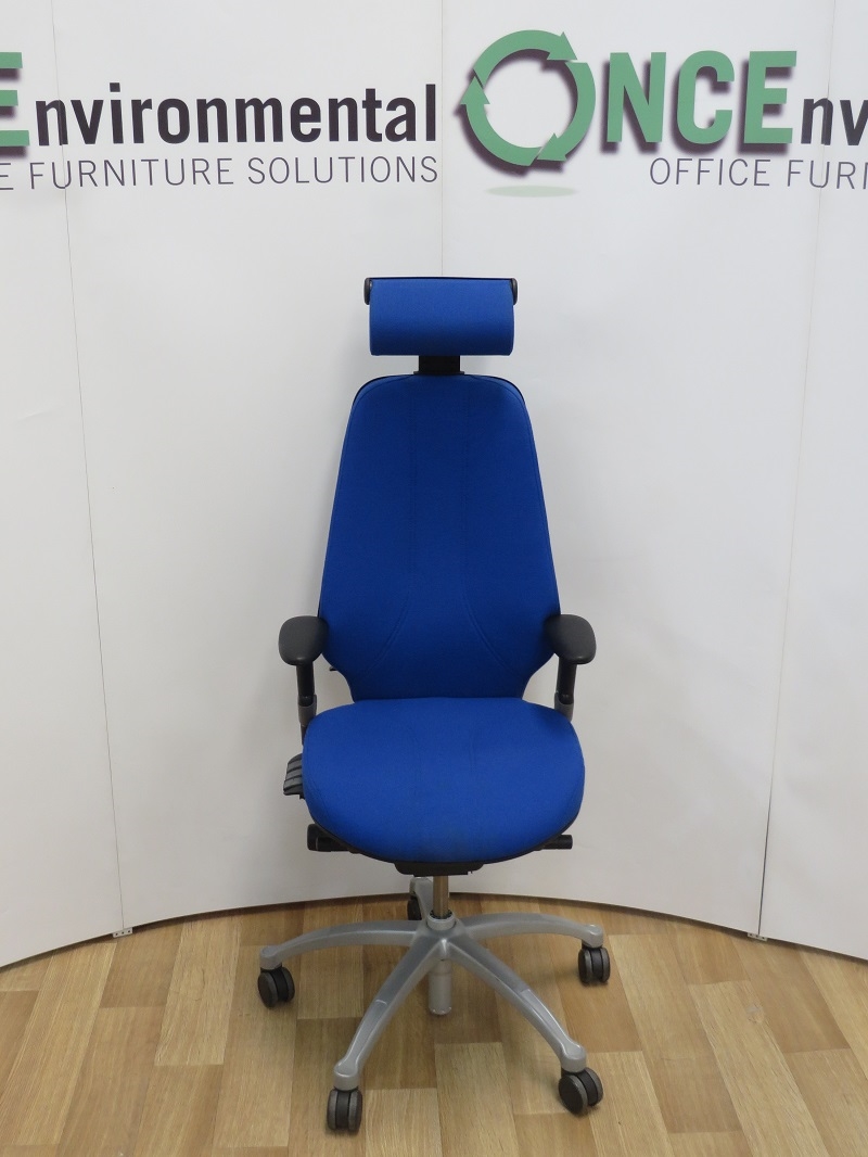 Rh Logic 400 High Back Office Chair With Headrest Red Fabric