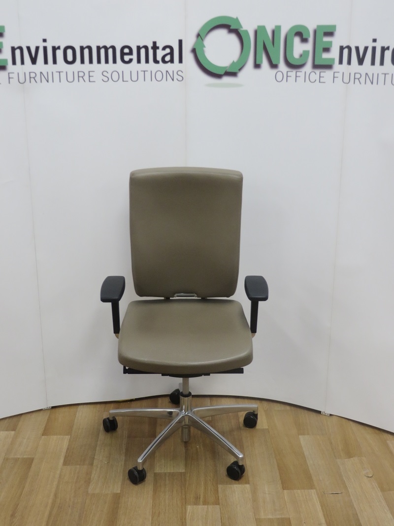 used chairs boss design sona chair in dark beige leather
